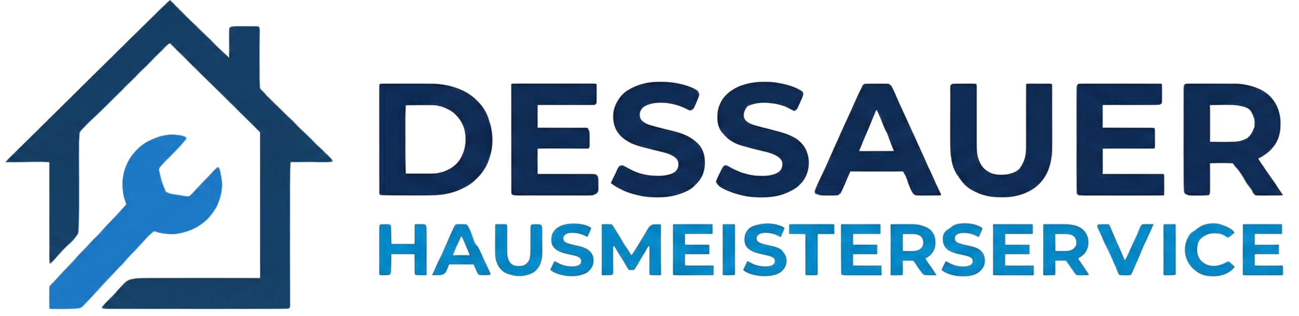 Logo von Dessauer Hausmeisterservice – Haus-Symbol mit Schraubenzieher, professioneller Hausmeisterservice in Dessau-Roßlau.
